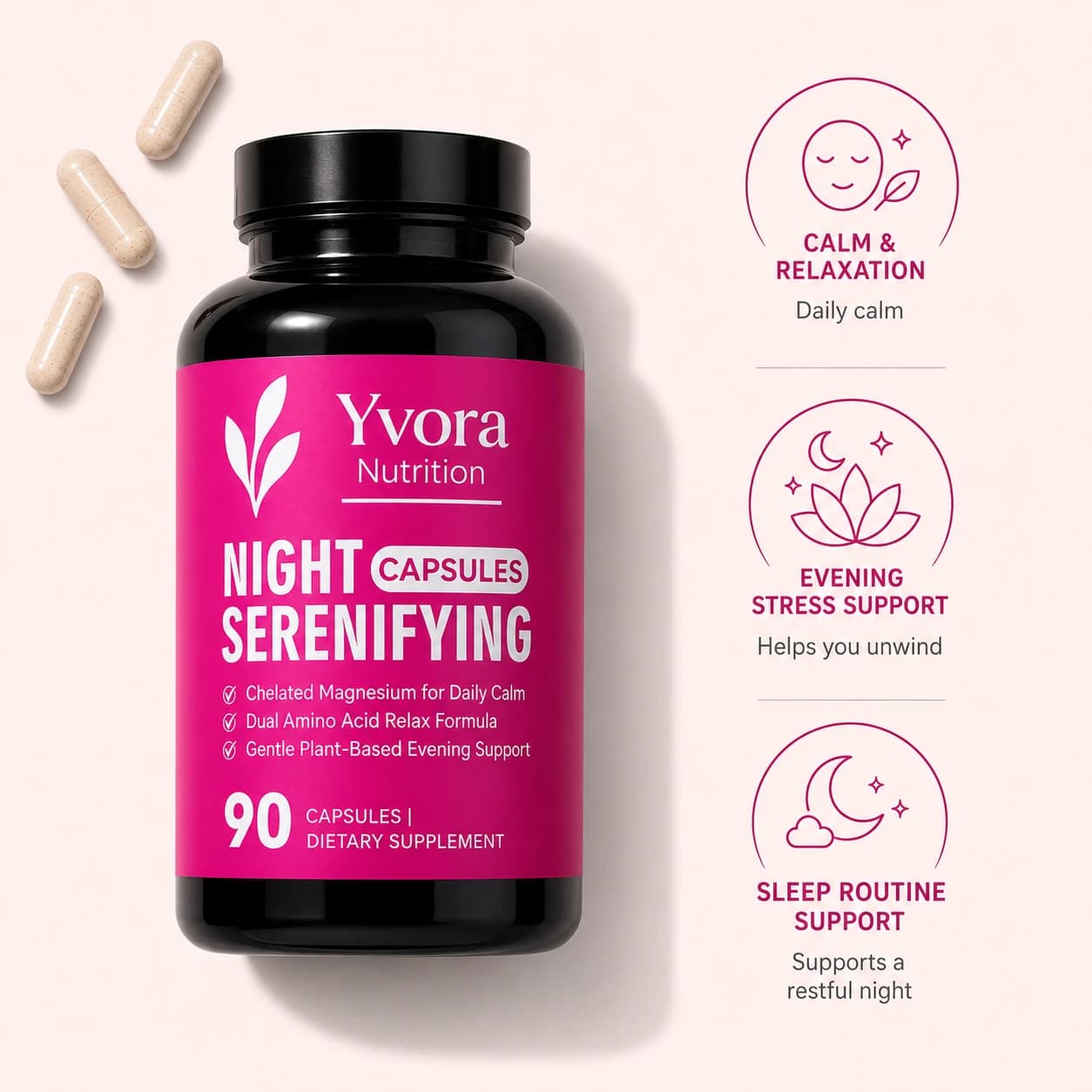 Yvora Night Formula bottle